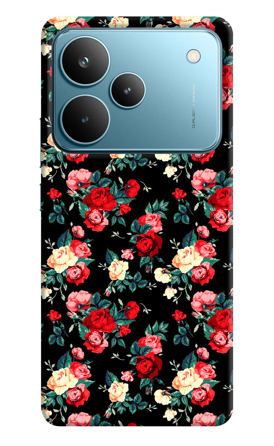 Rose Pattern Realme P4 Pro Back Cover, Hard case