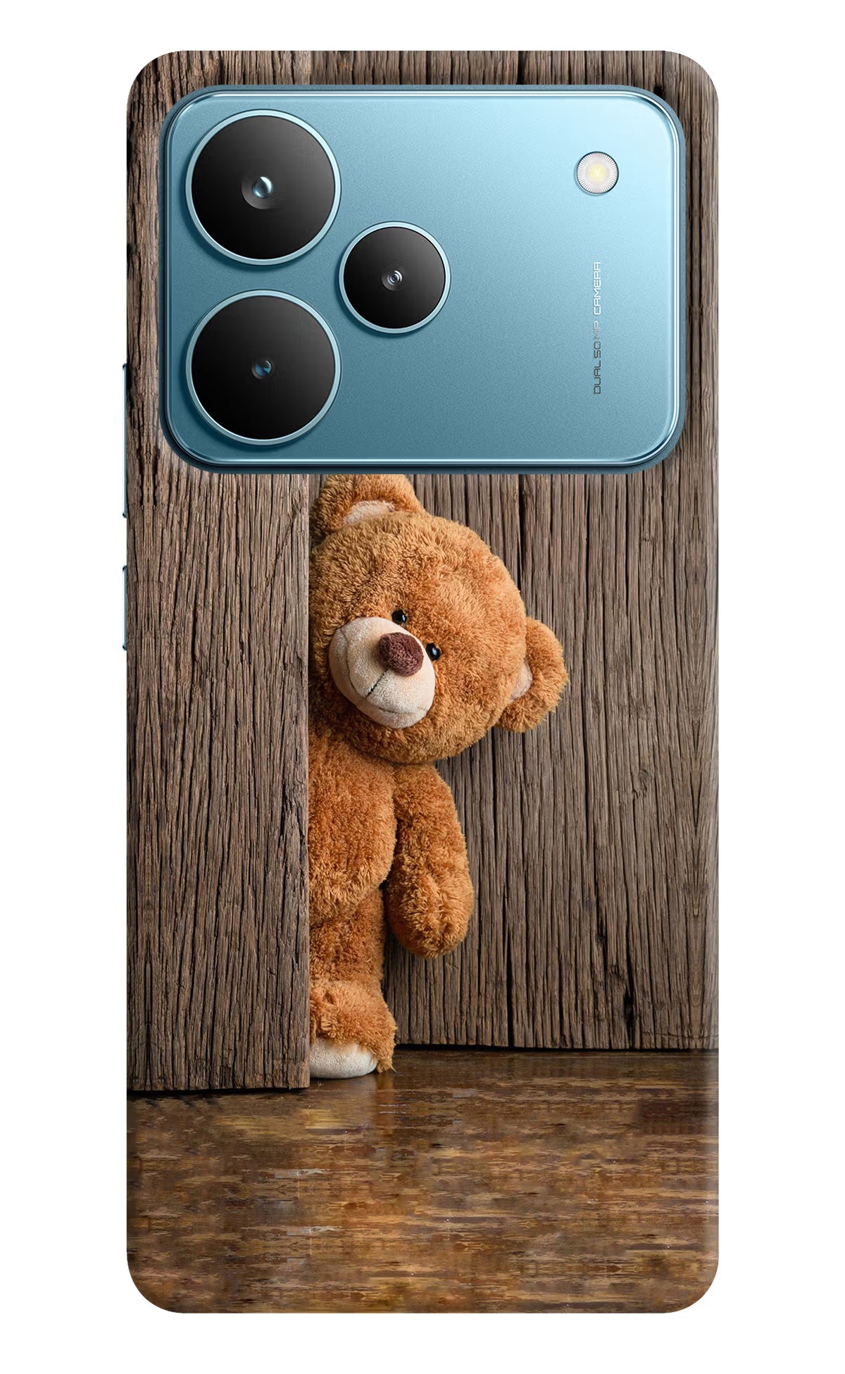 Teddy Wooden Realme P4 Pro Hard Case Back Cover by Casekaro