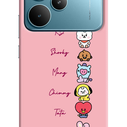 BTS names Realme P4 Pro Hard Case Back Cover by Casekaro