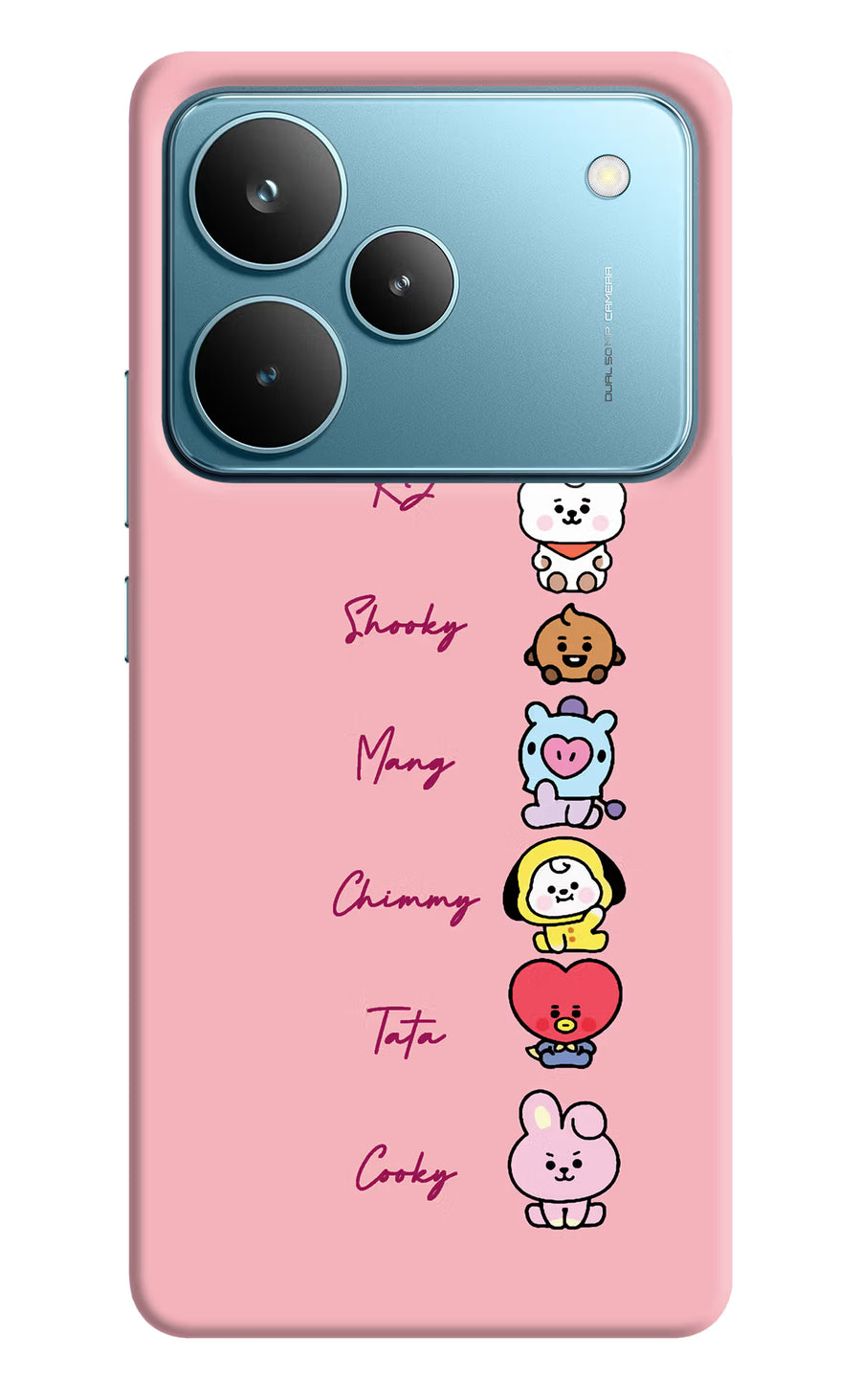 BTS names Realme P4 Pro Back Cover, Hard case