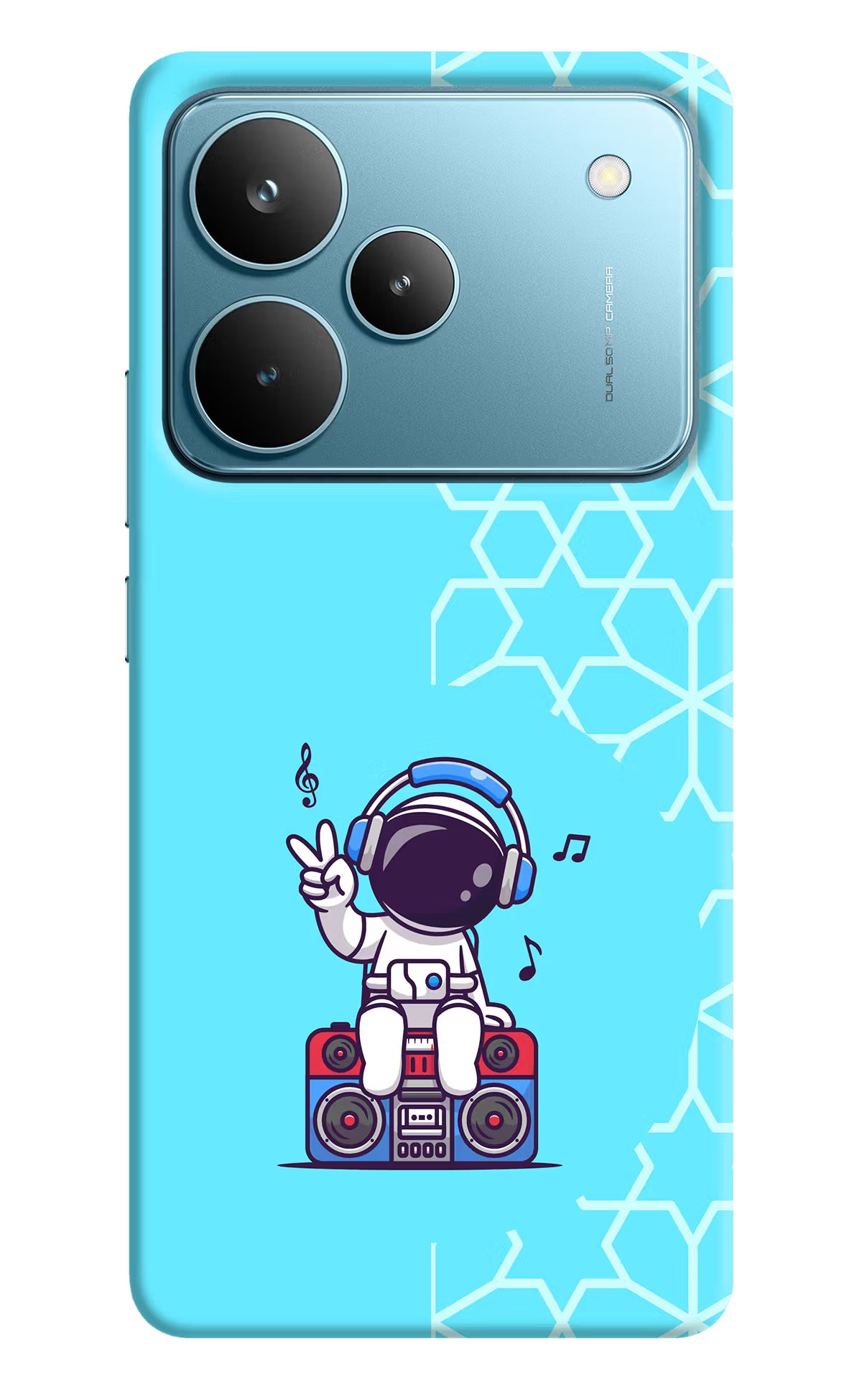 Cute Astronaut Chilling Realme P4 Pro Hard Case Back Cover by Casekaro