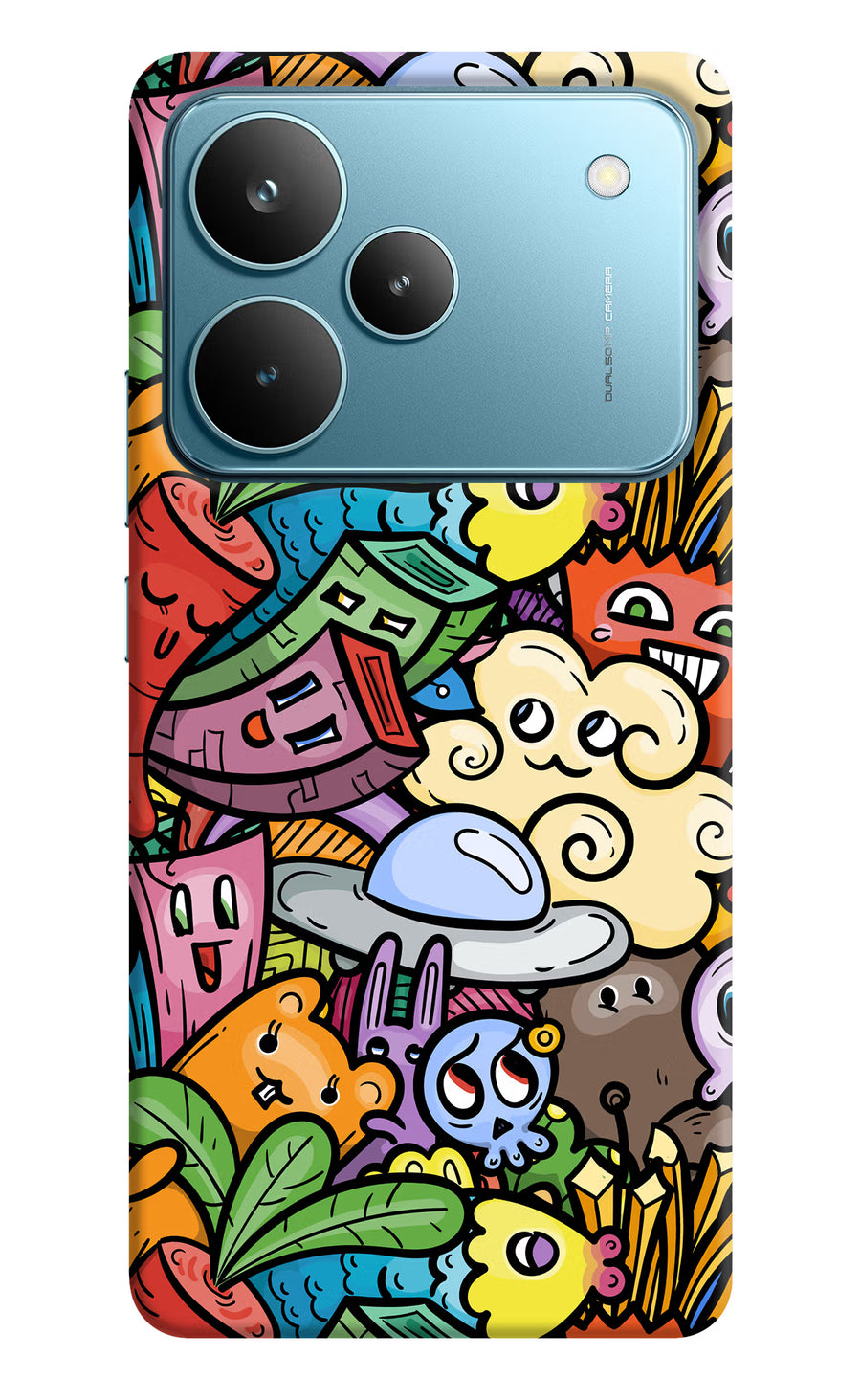 Veggie Doodle Realme P4 Pro Back Cover, Hard case