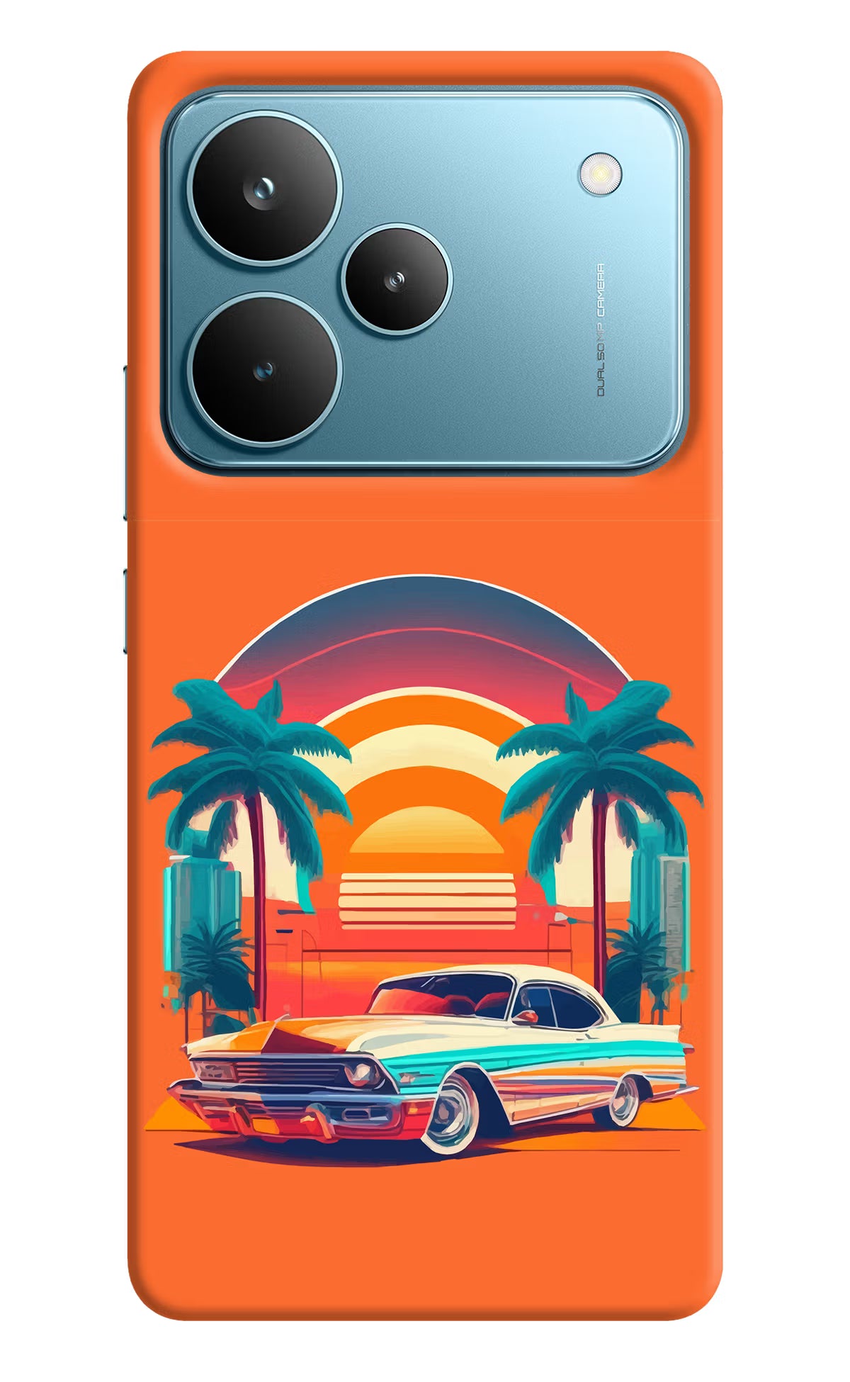 Palm Drive 80s Realme P4 Pro Hard Case Back Cover by Casekaro