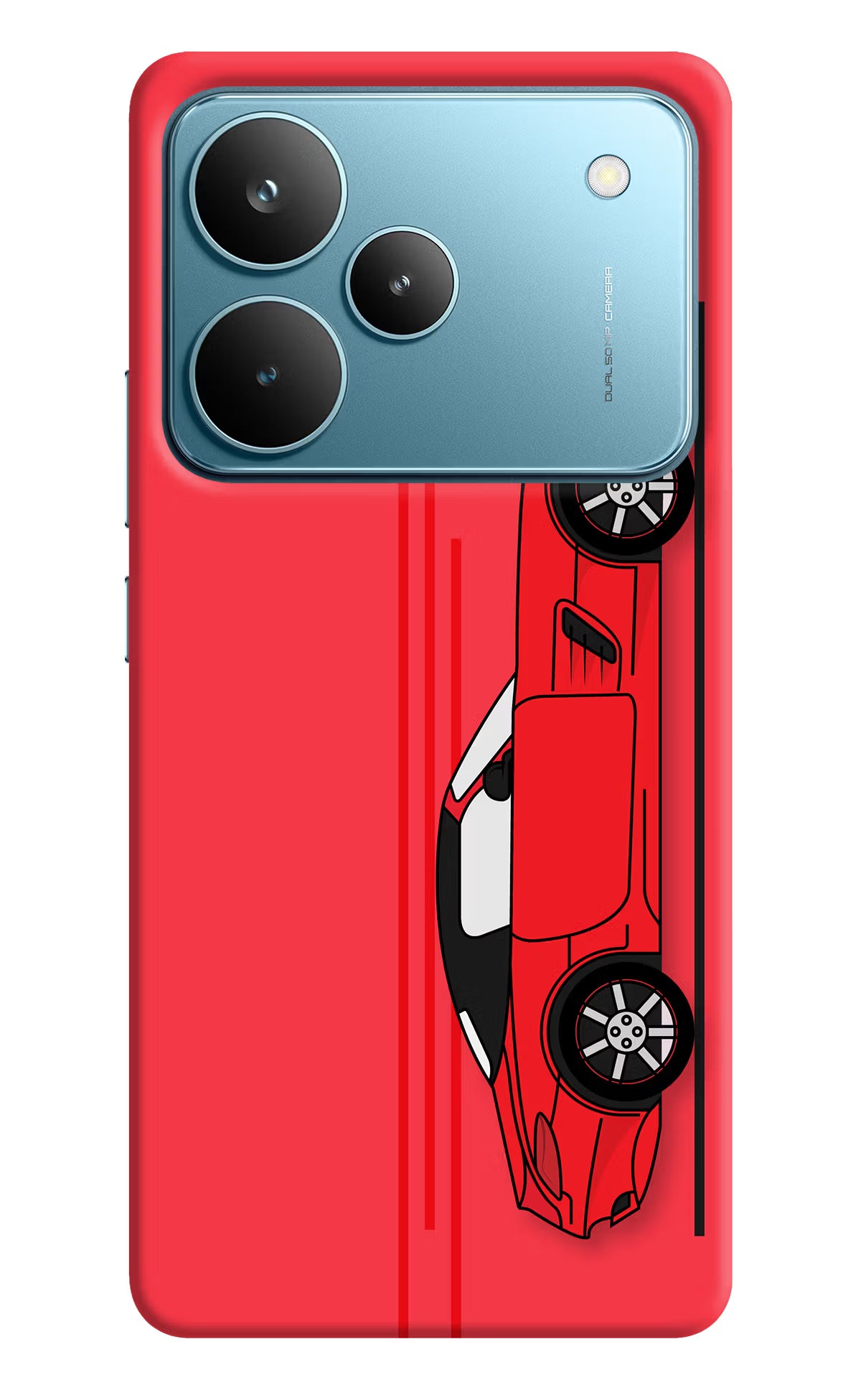Red Velocity Realme P4 Pro Hard Case Back Cover by Casekaro