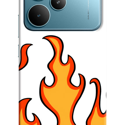 Fired Up – White Realme P4 Pro Hard Case Back Cover by Casekaro