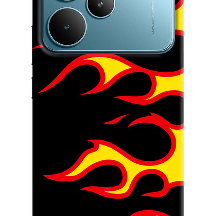 Side Sweep Flames Realme P4 Pro Hard Case Back Cover by Casekaro