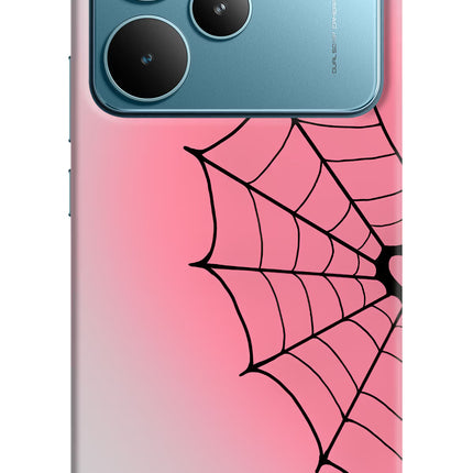 Pink Web Realme P4 Pro Hard Case Back Cover by Casekaro