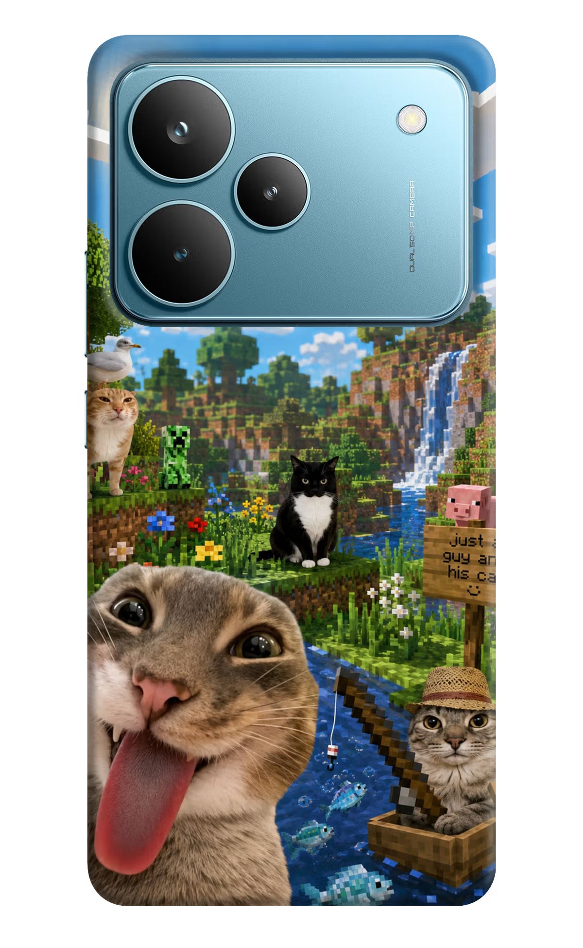 Minecraft Cat Chaos Realme P4 Pro Back Cover