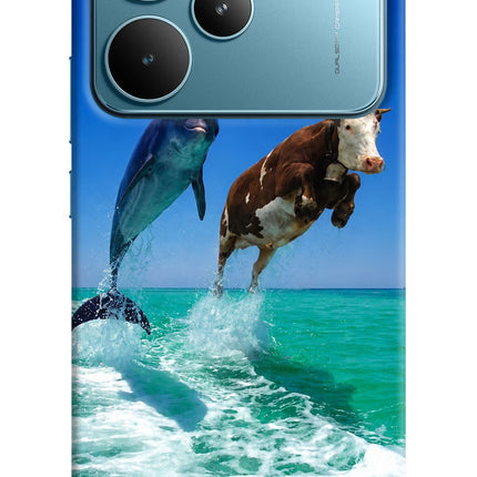 Dolphin vs Cow Realme P4 Pro Hard Case Back Cover by Casekaro
