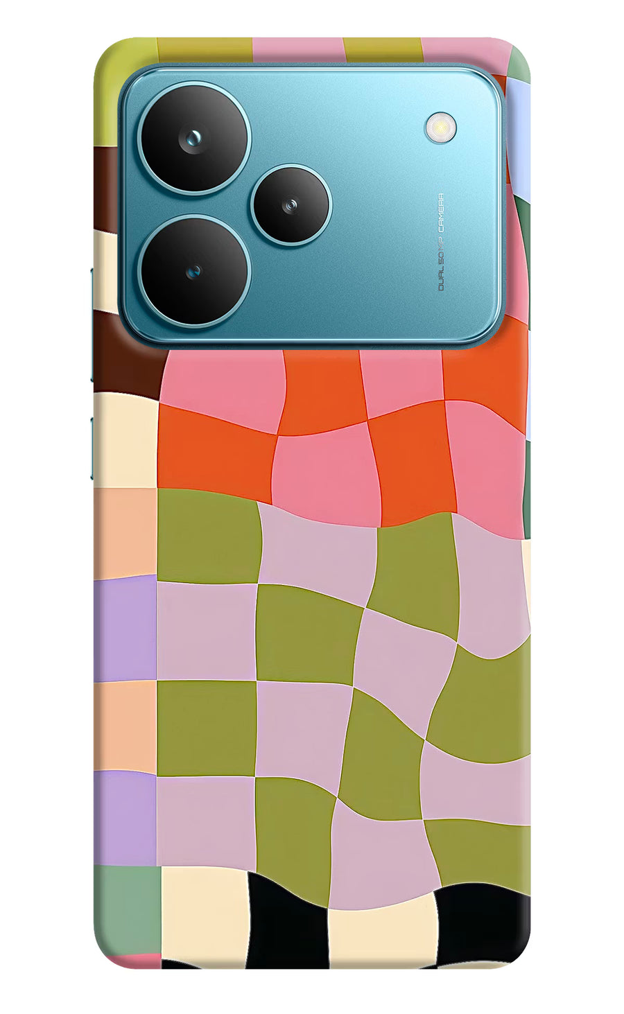 Wavy Grid Realme P4 Pro Back Cover, Hard case