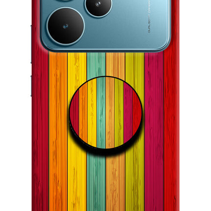 Multicolor Wooden Realme P4 Pro Pop Case by Casekaro