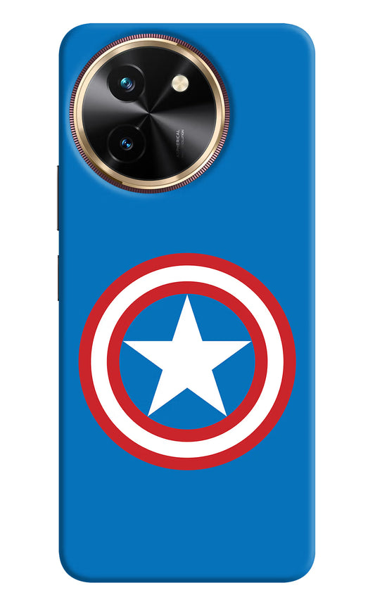 Captain America Logo Vivo T3x Hard Case Back Cover by Casekaro