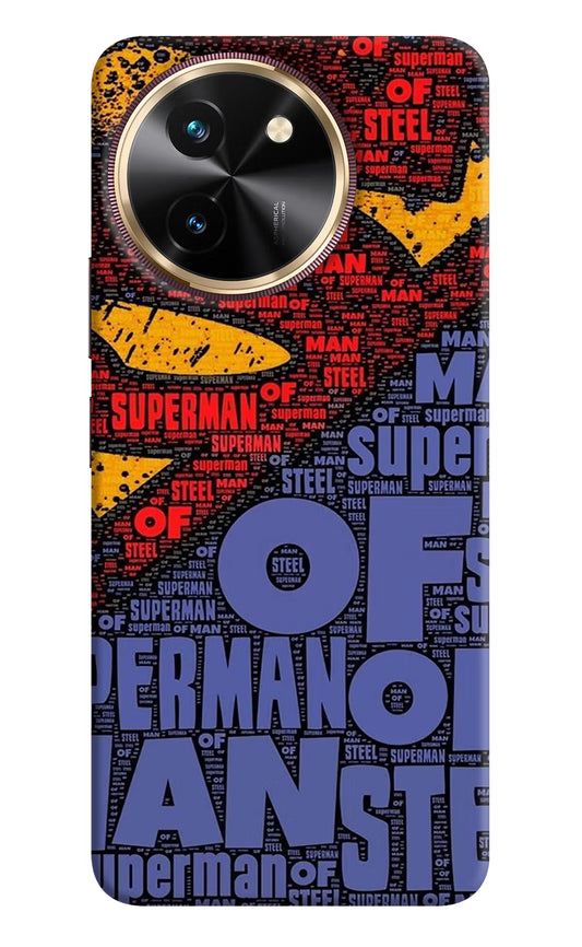 Superman Vivo T3x Hard Case Back Cover by Casekaro