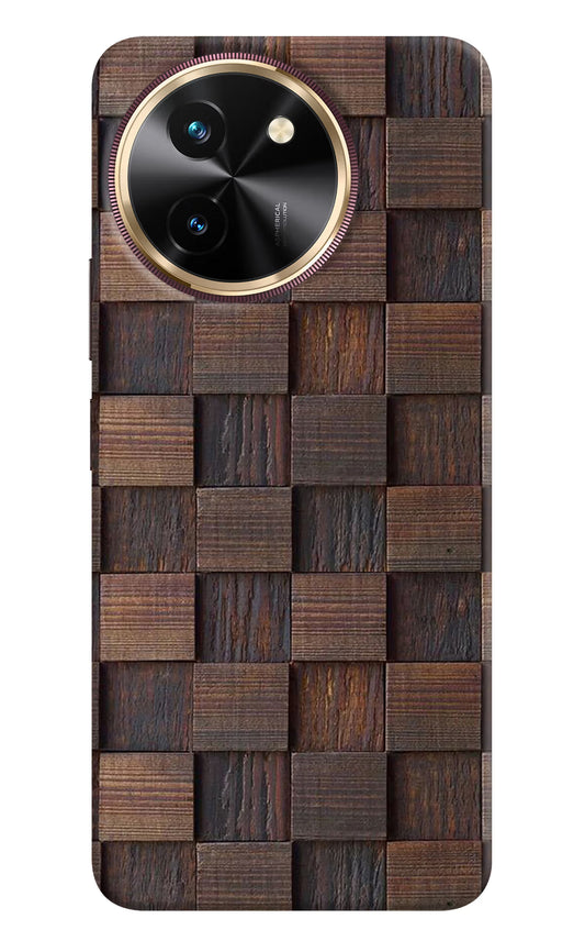 Wooden Cube Design Vivo T3x Hard Case Back Cover by Casekaro