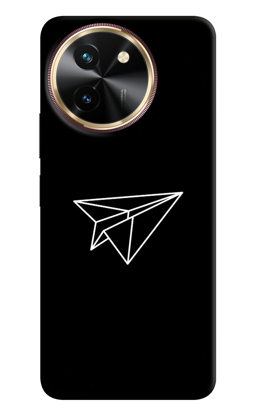 Paper Plane White Vivo T3x Back Cover, Hard case