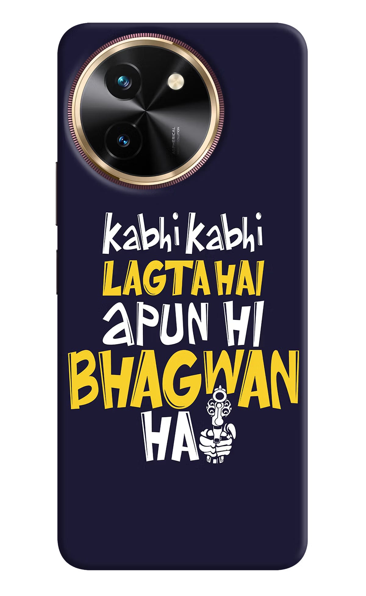 Kabhi Kabhi Lagta Hai Apun Hi Bhagwan Hai Vivo T3x Hard Case Back Cover by Casekaro