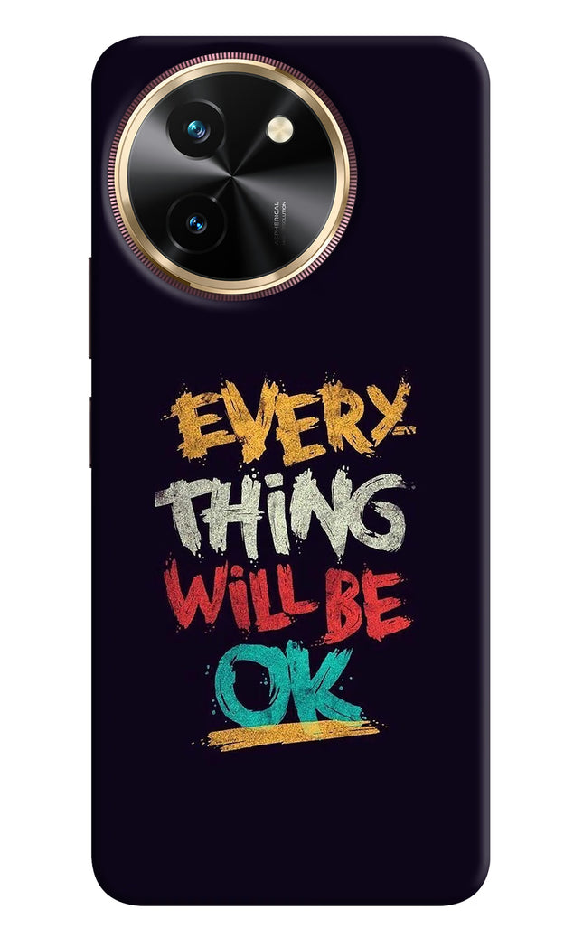 Everything Will Be Ok Vivo T3x Hard Case Back Cover by Casekaro