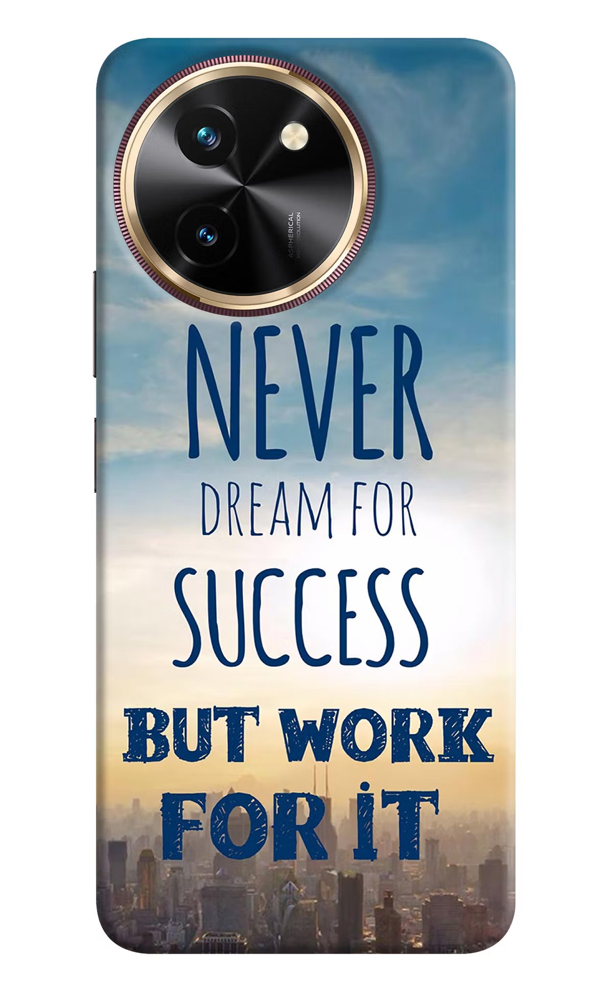 Never Dream For Success But Work For It Vivo T3x Hard Case Back Cover by Casekaro