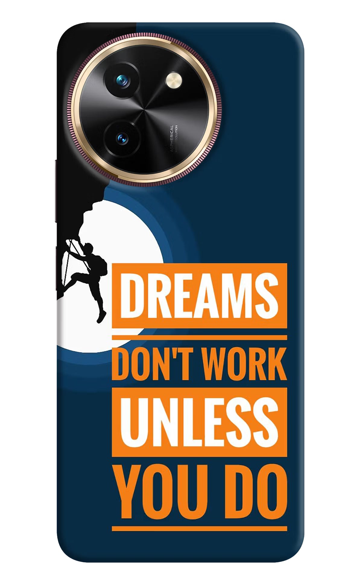 Dreams Don’T Work Unless You Do Vivo T3x Hard Case Back Cover by Casekaro