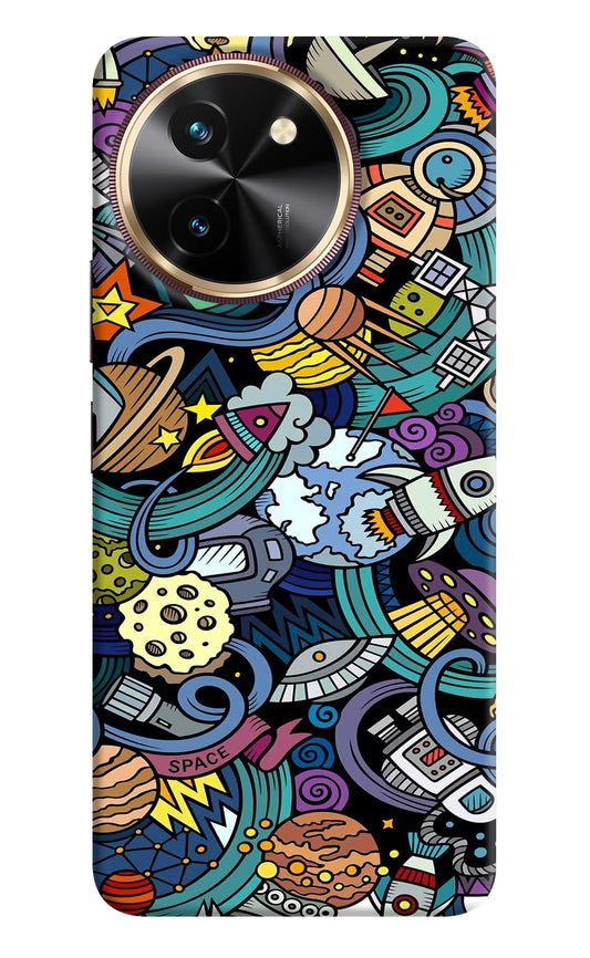 Space Abstract Vivo T3x Hard Case Back Cover by Casekaro