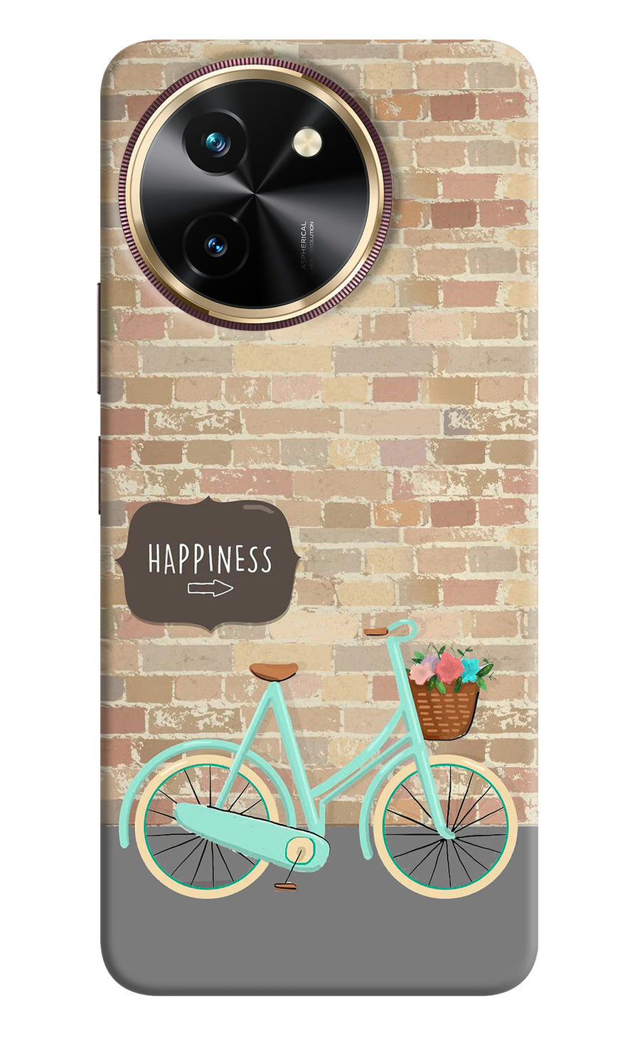 Happiness Artwork Vivo T3x Back Cover, Hard case