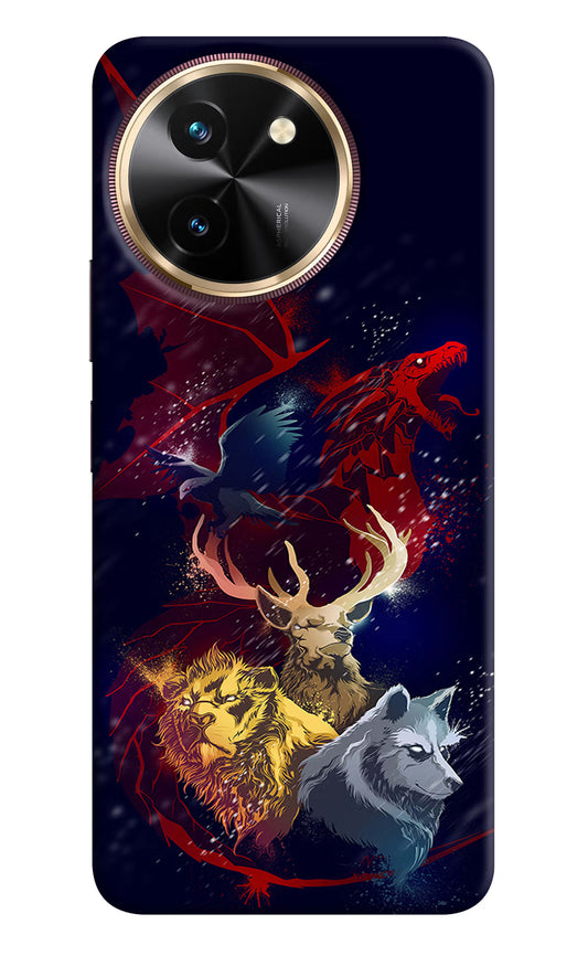 Game Of Thrones Vivo T3x Hard Case Back Cover by Casekaro