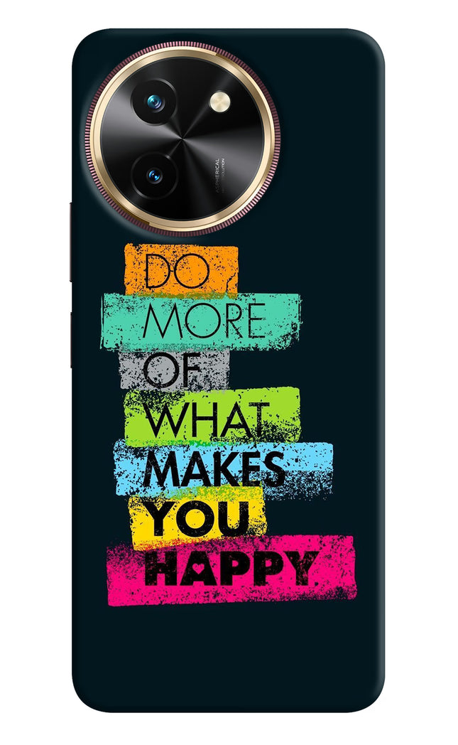 Do More Of What Makes You Happy Vivo T3x Hard Case Back Cover by Casekaro