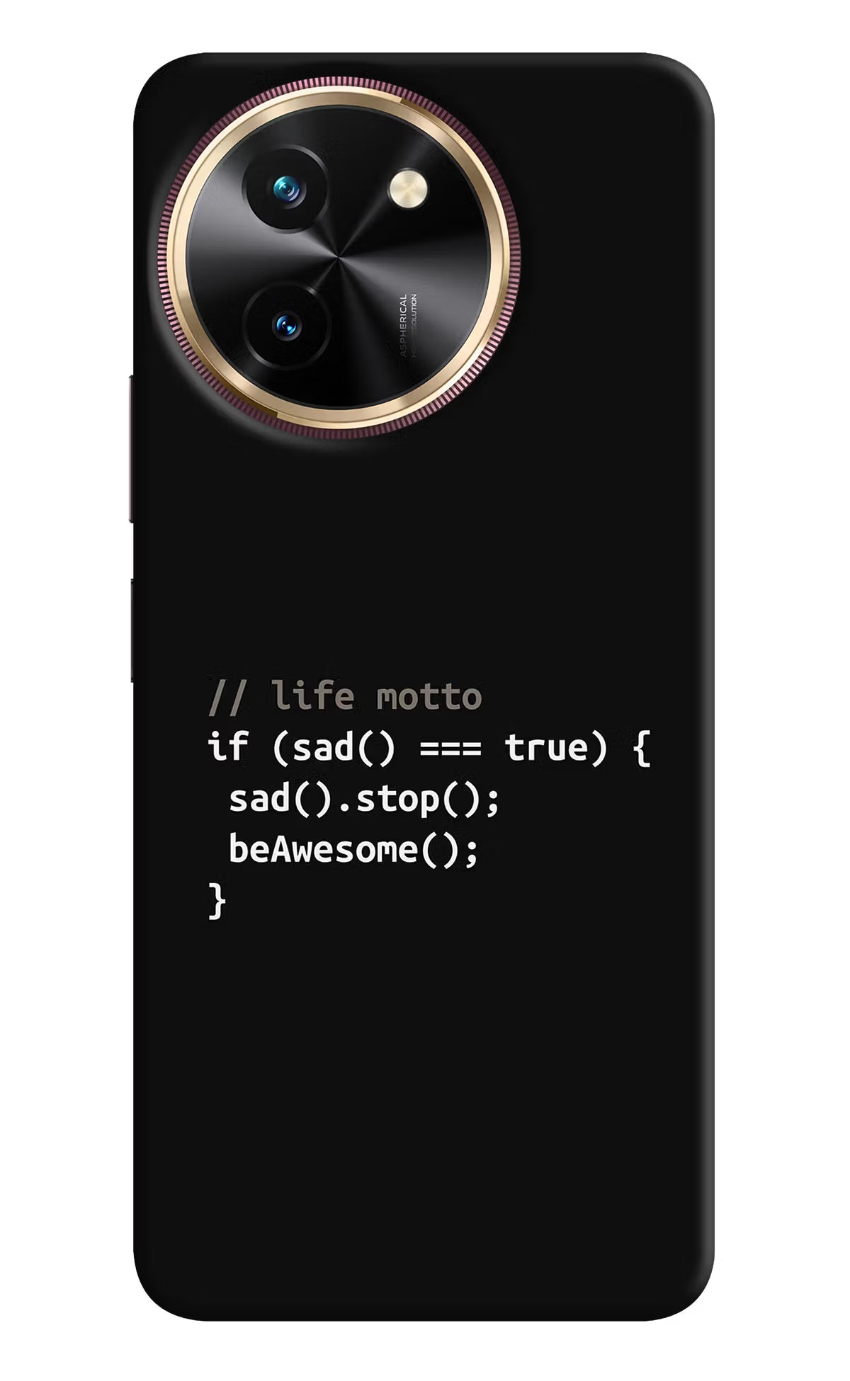 Life Motto Code Vivo T3x Hard Case Back Cover by Casekaro