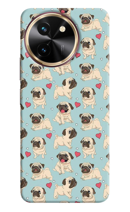 Pug Dog Vivo T3x Hard Case Back Cover by Casekaro