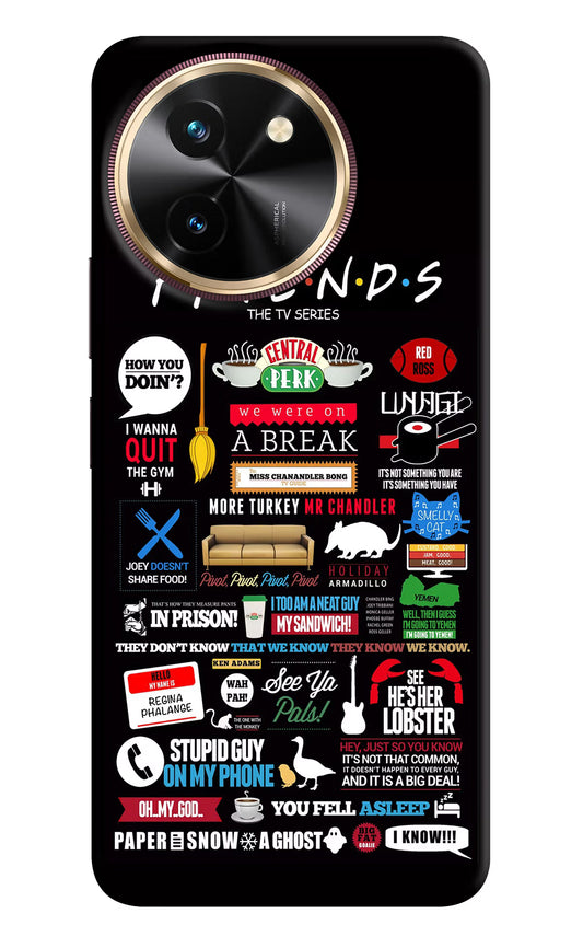 FRIENDS Vivo T3x Hard Case Back Cover by Casekaro