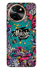 Music Graffiti Vivo T3x Hard Case Back Cover by Casekaro