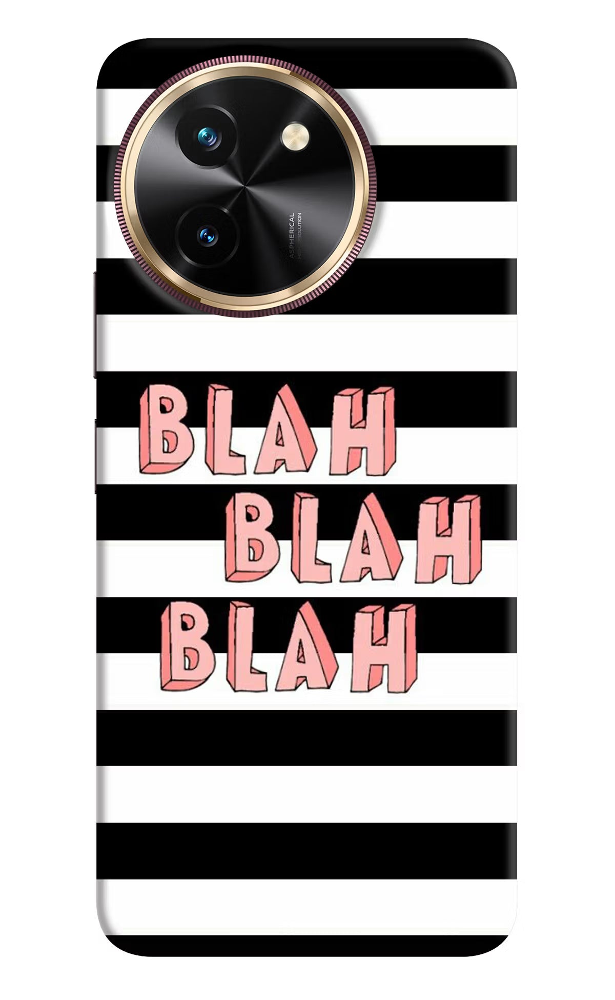 Blah Blah Blah Vivo T3x Hard Case Back Cover by Casekaro