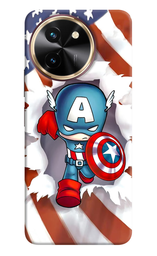 Captain America Vivo T3x Hard Case Back Cover by Casekaro