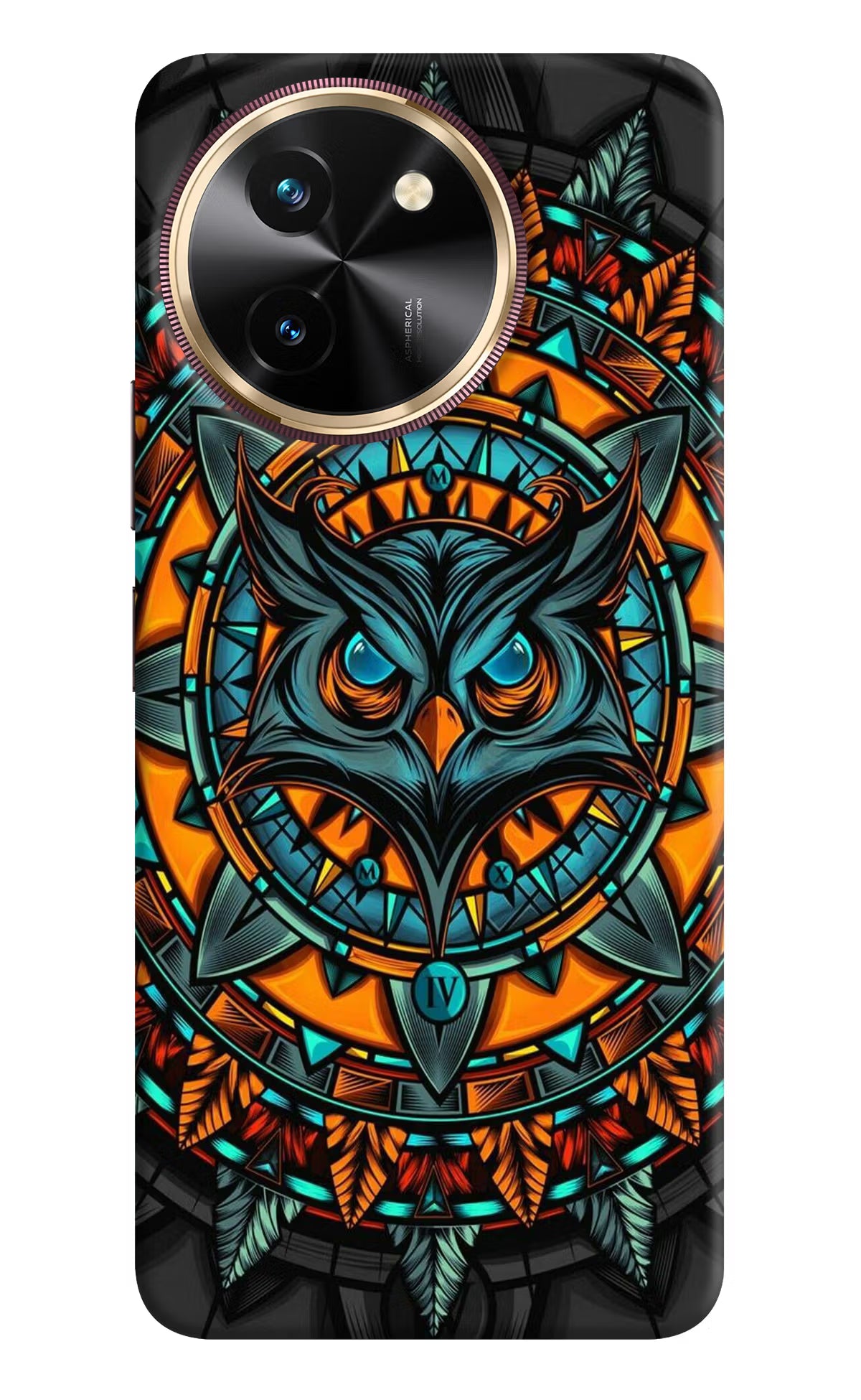 Angry Owl Art Vivo T3x Hard Case Back Cover by Casekaro