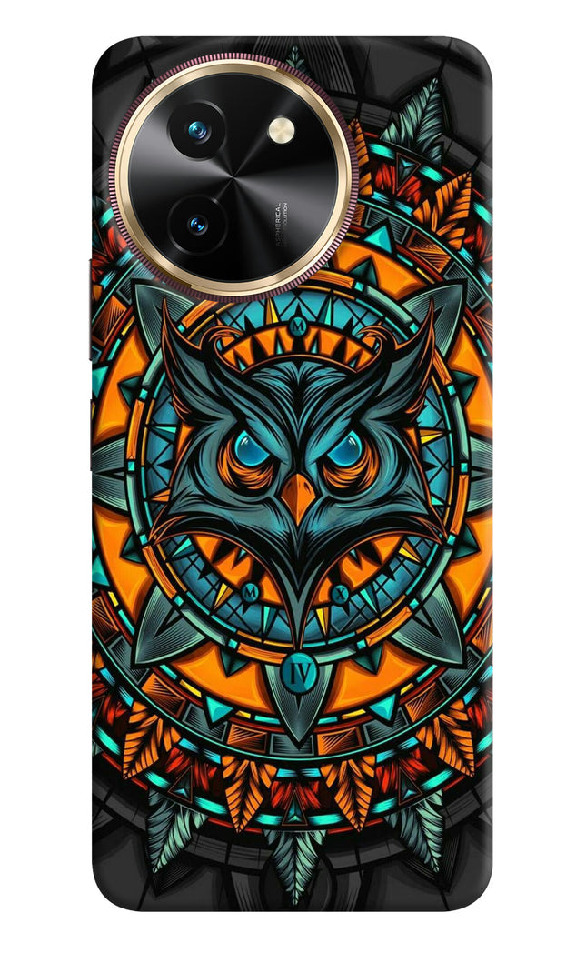 Angry Owl Art Vivo T3x Hard Case Back Cover by Casekaro