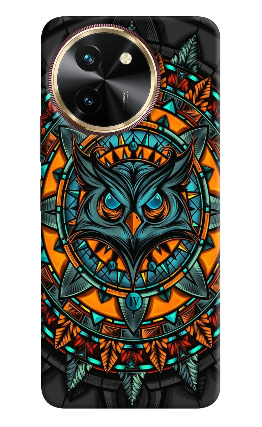 Angry Owl Art Vivo T3x Back Cover, Hard case