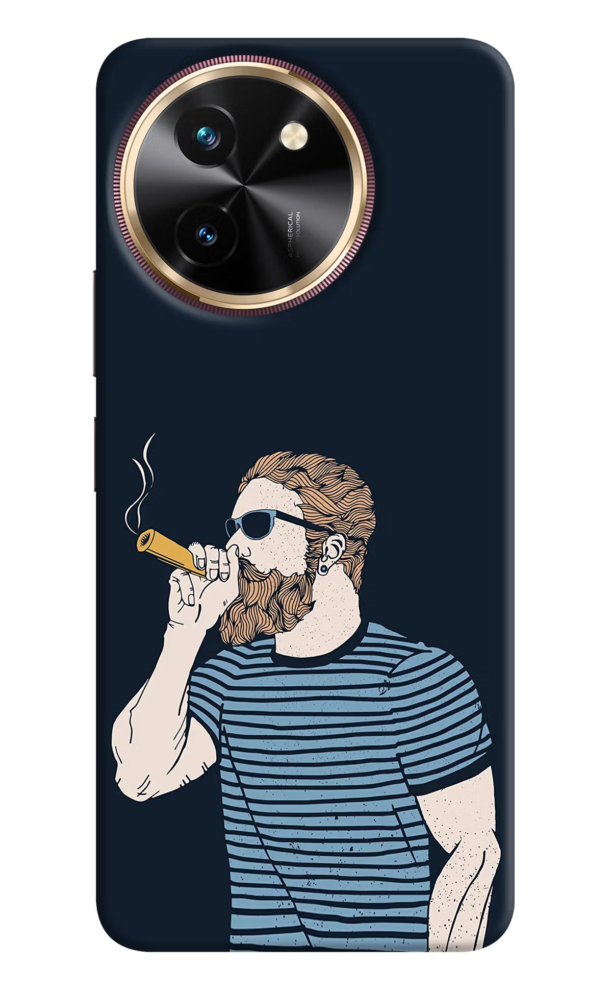 Smoking Vivo T3x Hard Case Back Cover by Casekaro