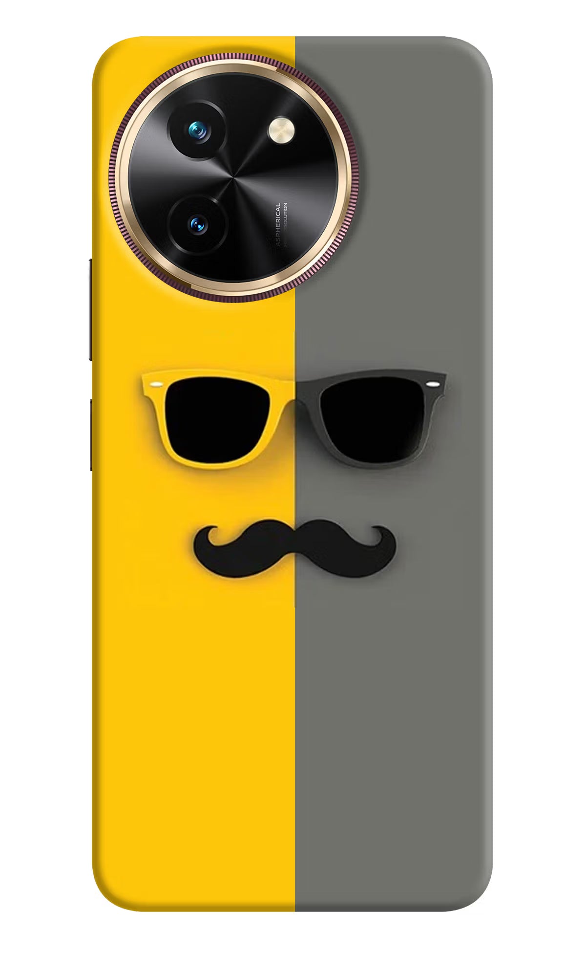 Sunglasses with Mustache Vivo T3x Hard Case Back Cover by Casekaro