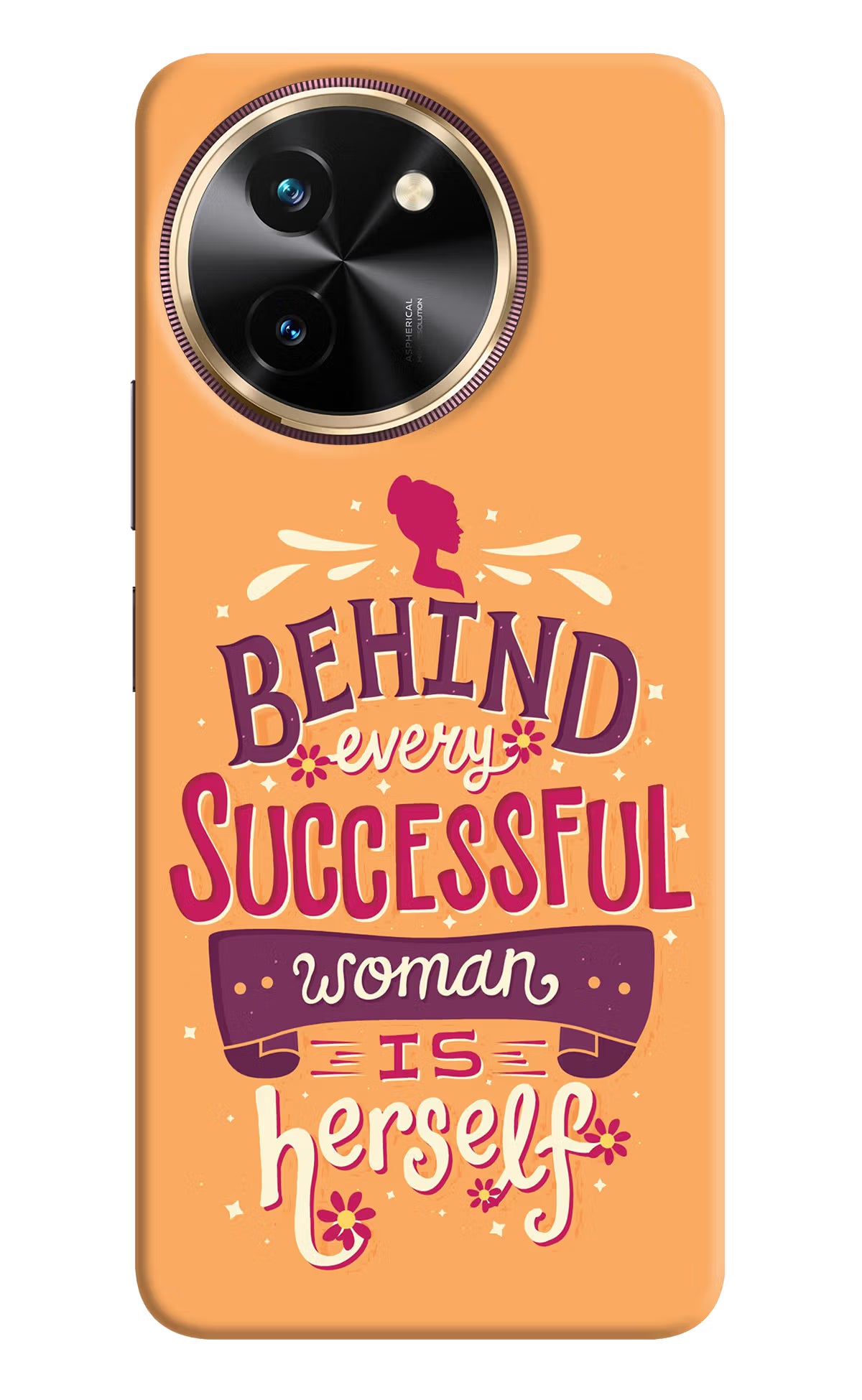 Behind Every Successful Woman There Is Herself Vivo T3x Hard Case Back Cover by Casekaro