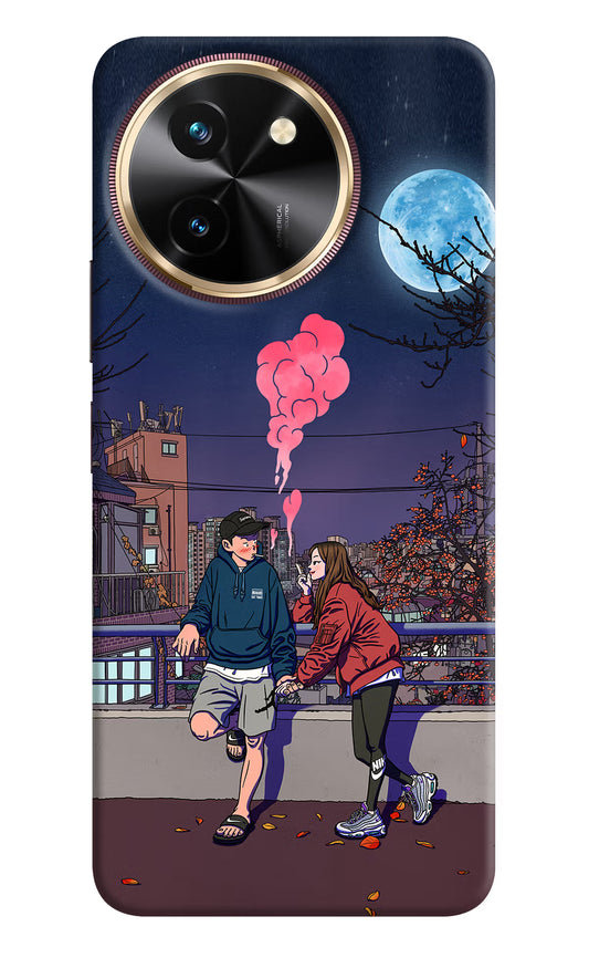 Chilling Couple Vivo T3x Hard Case Back Cover by Casekaro