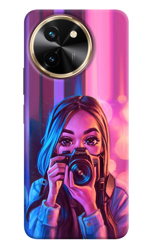 Girl Photographer Vivo T3x Hard Case Back Cover by Casekaro