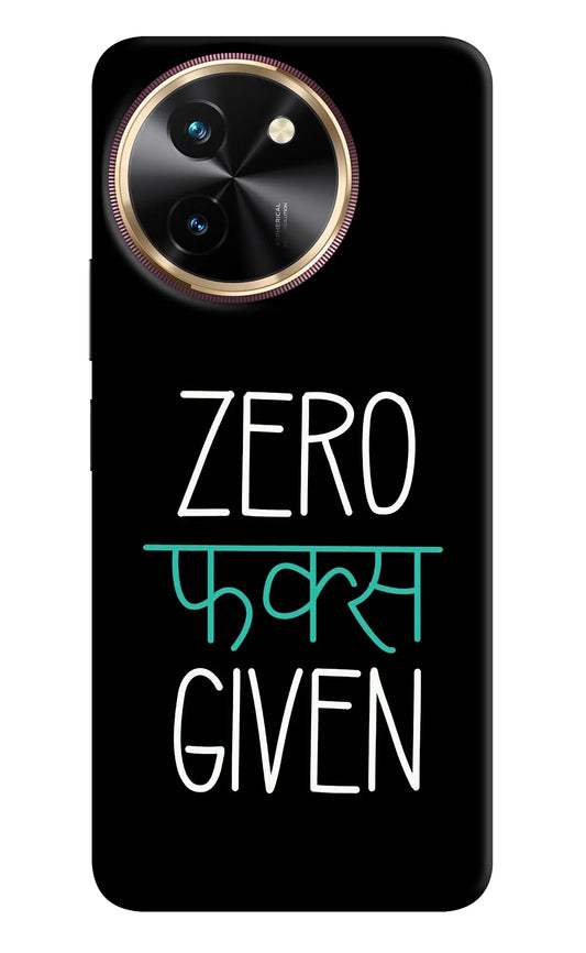 Zero Fucks Given Vivo T3x Hard Case Back Cover by Casekaro