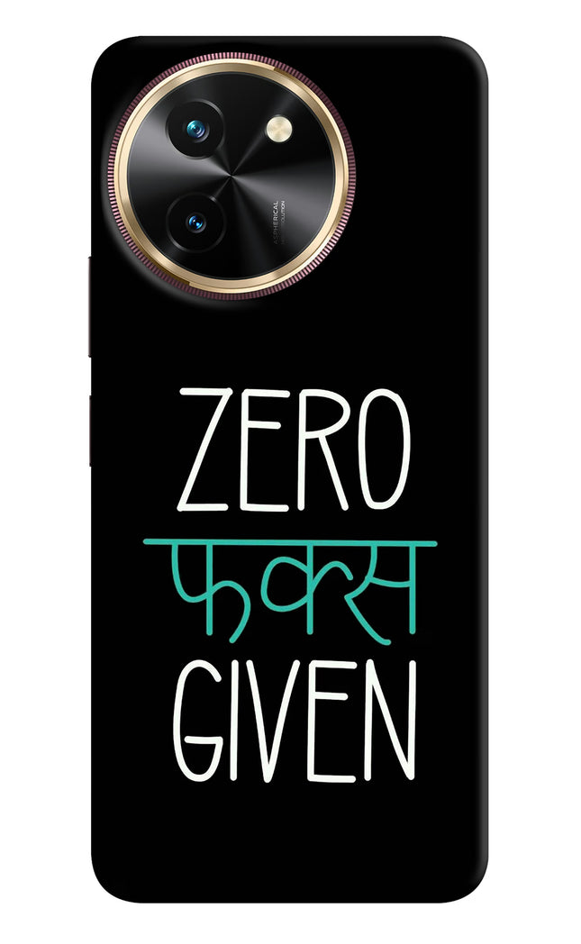 Zero Fucks Given Vivo T3x Hard Case Back Cover by Casekaro