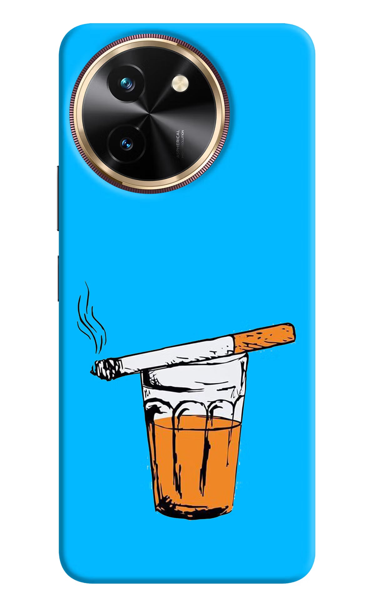 Chai Sutta Vivo T3x Hard Case Back Cover by Casekaro