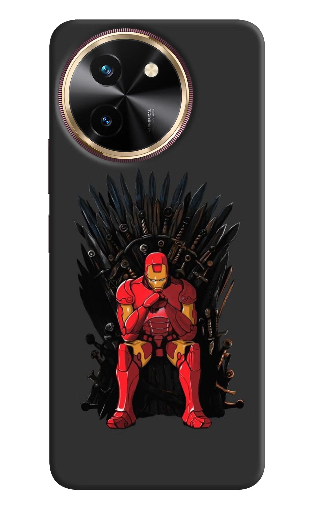 Ironman Throne Vivo T3x Hard Case Back Cover by Casekaro