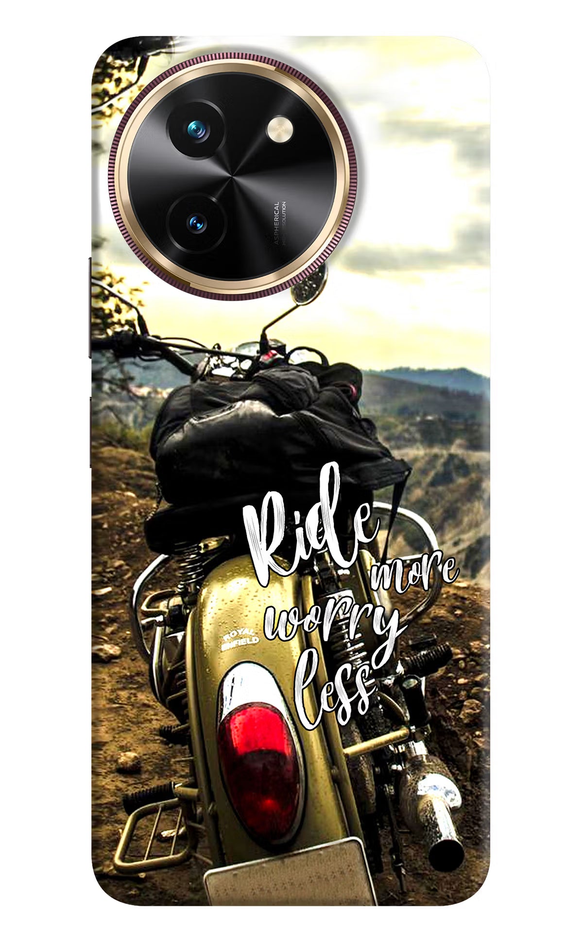 Ride More Worry Less Vivo T3x Hard Case Back Cover by Casekaro