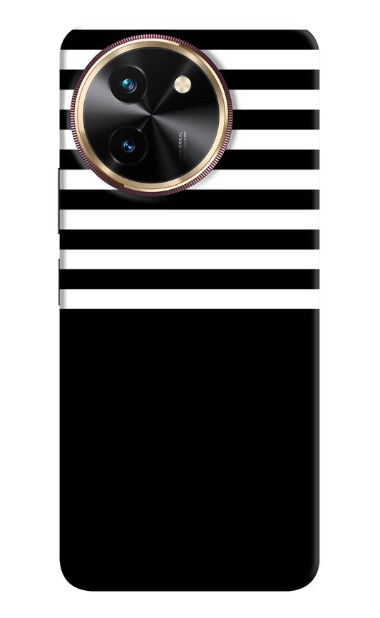 Black and White Print Vivo T3x Hard Case Back Cover by Casekaro