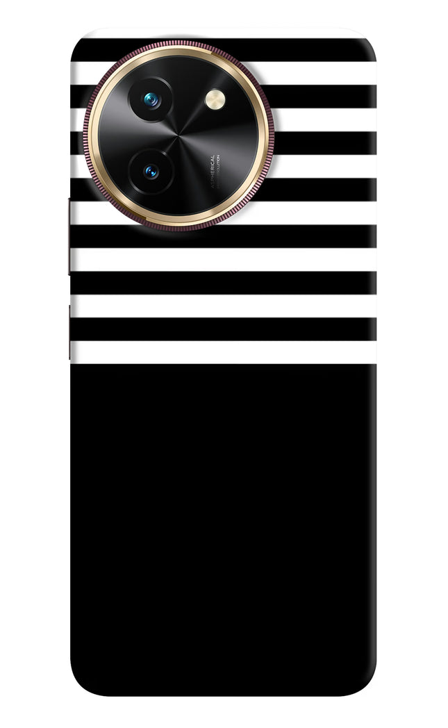 Black and White Print Vivo T3x Hard Case Back Cover by Casekaro