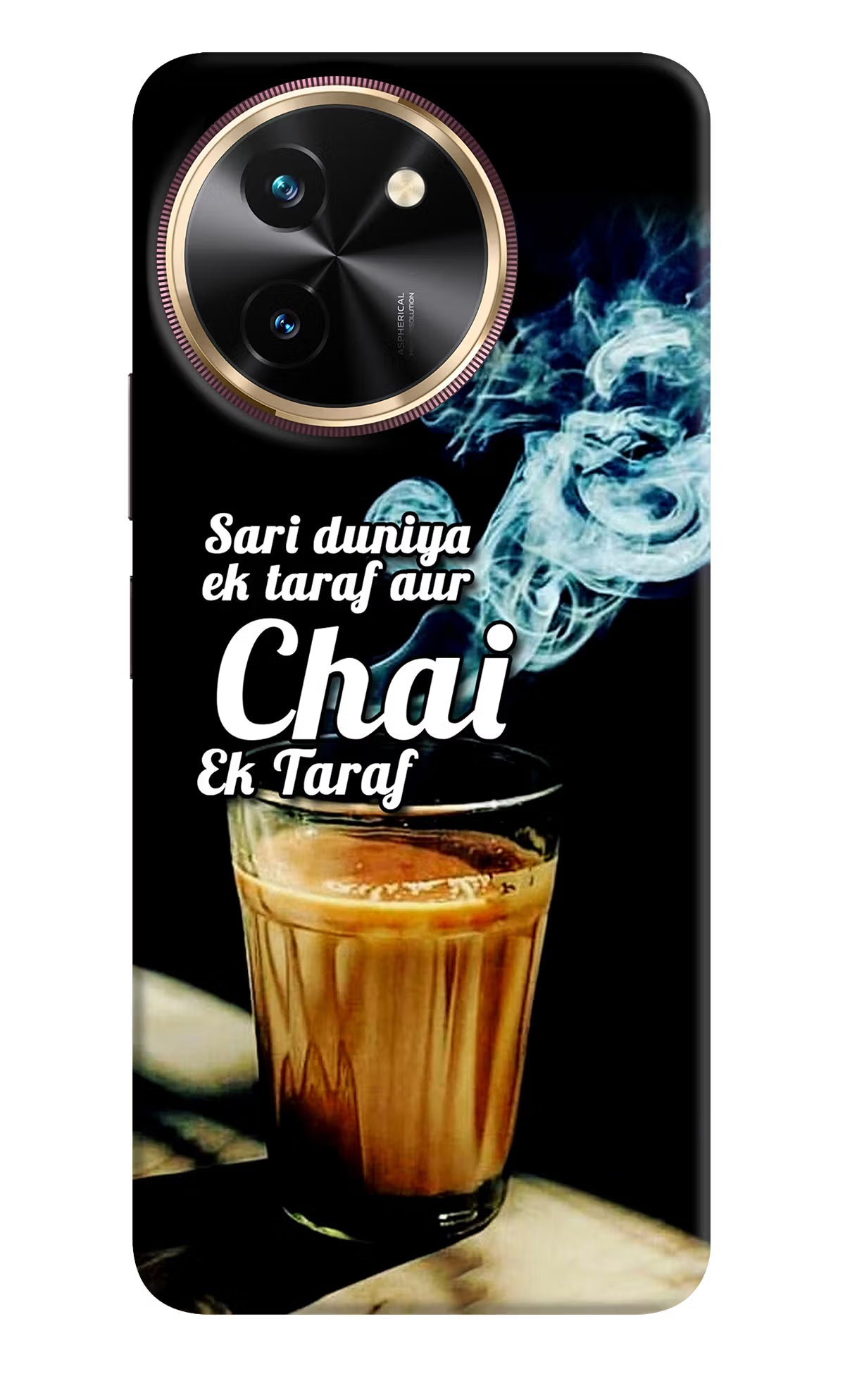 Chai Ek Taraf Quote Vivo T3x Hard Case Back Cover by Casekaro
