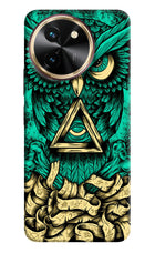 Green Owl Vivo T3x Hard Case Back Cover by Casekaro